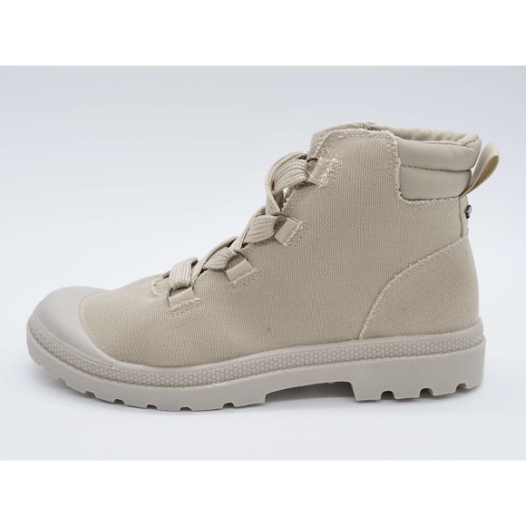 Rocket Dog Combat Boots Womens 10 Beige Canvas Lace Up Piper Memory Foam Comfort - Picture 2 of 11